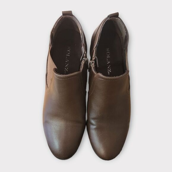 Solanz Vegan Leather Ankle Booties 8.5 - Picture 3 of 6